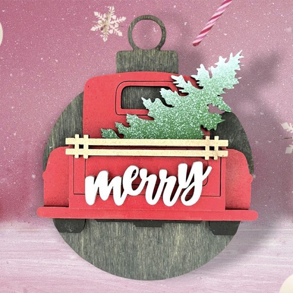 Merry Little Red Truck Ornament